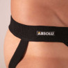 Laced Jockstrap with a big zoom on logo