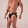 Laced jockstrap from the face