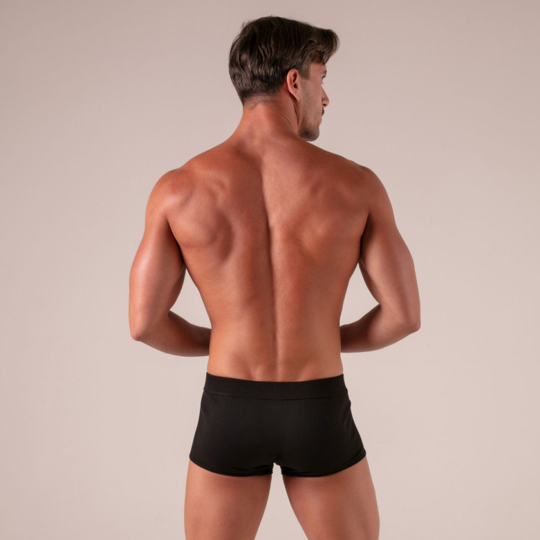 laced trunks in black