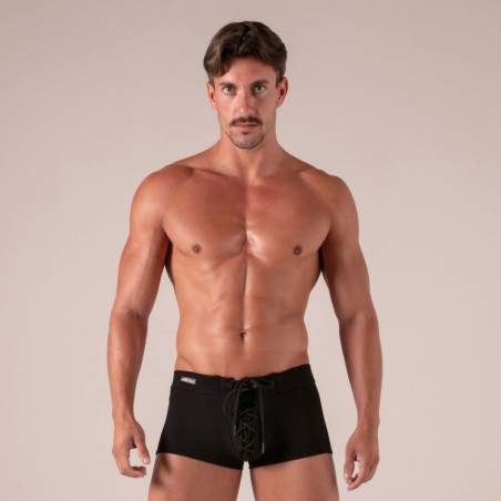 laced trunks from face