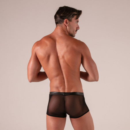 Rebel Zipped Trunks with mesh and faux leather