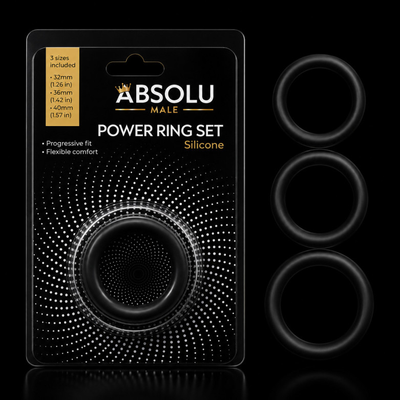 Set of 3 Cock Rings - Men's Accessories & Eroticwear | Absolu Male