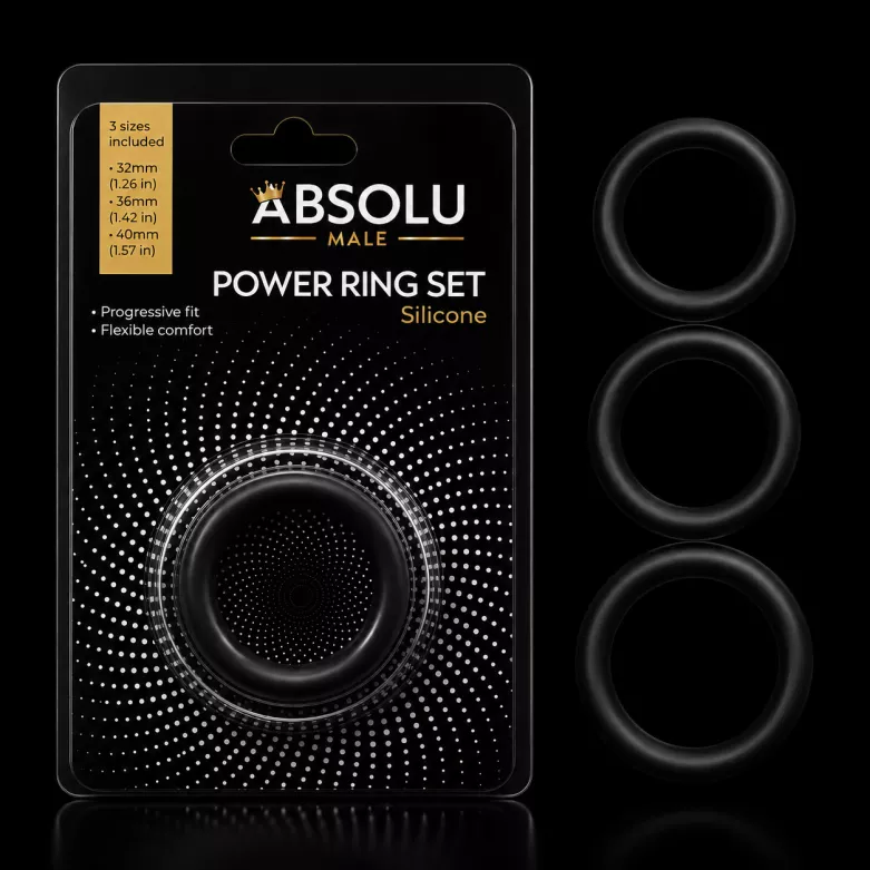Set of 3 Cock Rings - Men's Accessories & Eroticwear | Absolu Male