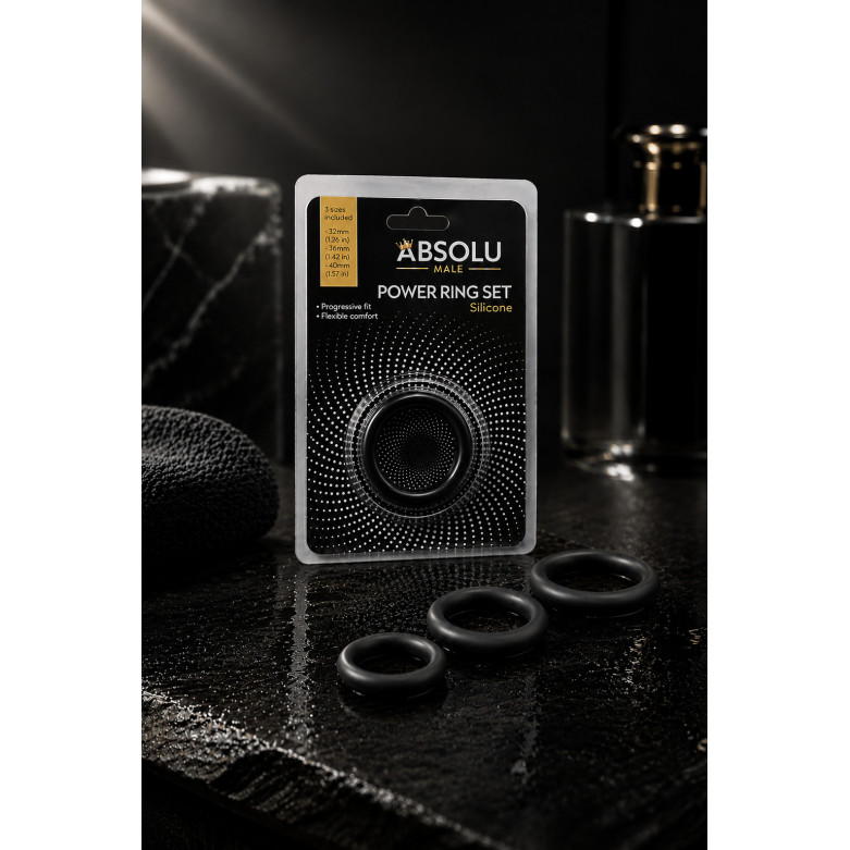 Set of 3 Cock Rings - Men's Accessories & Eroticwear | Absolu Male