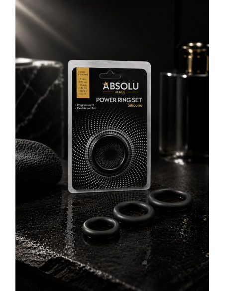 Set of 3 Cock Rings - Men's Accessories & Eroticwear | Absolu Male